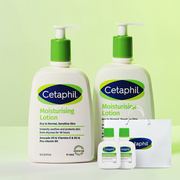 세타필 모이스춰라이징 저자극 로션 473ml 2개+29ml 2개(+쇼핑백 증정) | 이으미